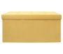 Banc coffre de rangement en suédine Lina - CMP-2926