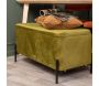 Banc avec coffre de rangement en velours Snog - LEITMOTIV