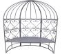 Banc demi-cercle en fer Belle Époque