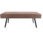 Banc design en velours et bois Explicit - LEITMOTIV