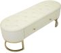 Banc effet matelassé avec 2 tiroirs Sharon 120 x 40 x 43 cm - 5
