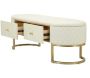 Banc effet matelassé avec 2 tiroirs Sharon 120 x 40 x 43 cm - 7