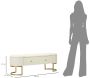 Banc effet matelassé avec 2 tiroirs Sharon 120 x 40 x 43 cm - MAU-0452