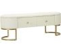 Banc effet matelassé avec 2 tiroirs Sharon 120 x 40 x 43 cm