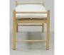 Banc en bois avec coussin en coton blanc - AUB-6092