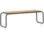 Banc de jardin en aluminium et acacia Holmbeck