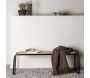 Banc de jardin en aluminium et acacia Holmbeck - VENTURE HOME