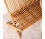 Banc de jardin pliant en teck Ghana - 6