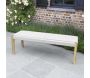 Banc de jardin en teck massif et cordage Calvi - 5