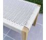 Banc de jardin en teck massif et cordage Calvi - 7
