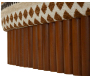 Banc ovale en tissu Etnic 82 x 40 x 40 cm - 7