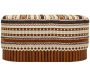 Banc ovale en tissu Etnic 82 x 40 x 40 cm - MAU-0892