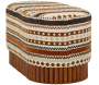 Banc ovale en tissu Etnic 82 x 40 x 40 cm - 159