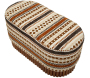 Banc ovale en tissu Etnic 82 x 40 x 40 cm - 5