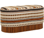 Banc ovale en tissu Etnic 82 x 40 x 40 cm
