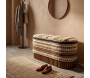 Banc ovale en tissu Etnic 82 x 40 x 40 cm - MAURO FERRETTI
