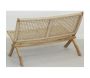 Banc pliant en teck et rotin synthétique beige BAIA - AUB-6484