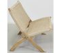 Banc pliant en teck et rotin synthétique beige BAIA - 479