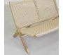 Banc pliant en teck et rotin synthétique beige BAIA - 6