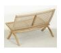 Banc pliant en teck et rotin synthétique beige Outdoor - 479