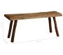 Banc rustique en chêne teinté - AUB-2958