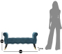 Banc en tissu Paris 120 x 40 x 60 cm - MAU-0816
