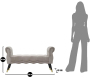 Banc en tissu Paris 120 x 40 x 60 cm - MAU-0815