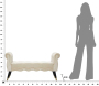 Banc en tissu Paris 120 x 40 x 60 cm - MAU-0814