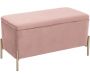 Banc en velours et pieds dorés avec couvercle amovible