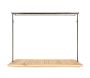 Barre étagère pour décoration de table en métal noir - AUB-6631