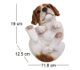 Bébé Jack russel sur le dos en résine 19 cm - 
