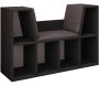 Bibliothèque avec banc en aggloméré Livora - 129