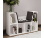 Bibliothèque avec banc en aggloméré Livora - HANAH HOME