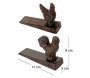 Bloque porte en fonte Coq et poule 11 x 3 x 8 cm (Lot de 2) - 8,48