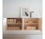 Boîte de rangement en pin massif avec couvercle - 12,67