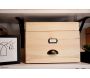 Boîte de rangement en pin massif avec couvercle - 25,42