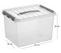 Boîte de rangement en plastique Q-line - 11,90
