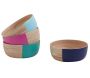 Bol en bambou naturel et coloré (Lot de 4)