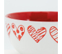 Bol en grès blanc avec coeur rouge (Lot de 3) - 18,90