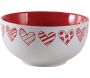 Bol en grès blanc avec coeur rouge (Lot de 3) - AUBRY GASPARD