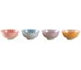 Bol en porcelaine motifs colorés (Lot de 4) - AUB-6755