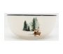 Vaisselle en porcelaine décor Cerf et Sapin, style fait main - 34,90