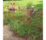 Bordure de jardin décorative en fer forgé rouillé - HEE-0117