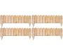 Bordure de jardin en mélèze huilé 30 x 120 cm (Lot de 4)