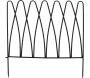 Bordure de jardin en métal  58 x 0.6 x 57 cm Vagues - ESS-1921