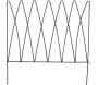 Bordure de jardin en métal  58 x 0.6 x 57 cm Vagues