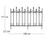 Bordure de jardin en métal 156 x 2,2 x 117 cm - ESS-1923