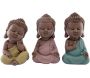 Bouddha enfant assis en résine (Lot de 3)