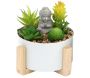 Bouddha avec plantes succulentes 16 x 14 cm