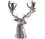 Bougeoir double tête de cerf en aluminium